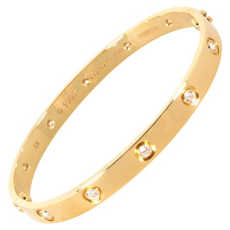 gold diamond cartier love bracelet|cartier all diamond bracelet price.